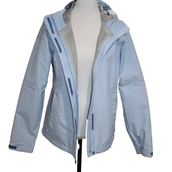 The North Face DryVent Hooded Waterproof Lined Jacket Periwinkle Mint Womens M - Picture 3 of 9
